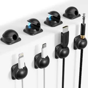 8 Pack Magnetic Cord Organizer, Cable Smooth Adjustable Easy Secure Cable Management, Wire Holder Keeper Organizer, Hide Or Organize Phone USB Charger Cable for Home,Office,Car,Desk,Nightstand