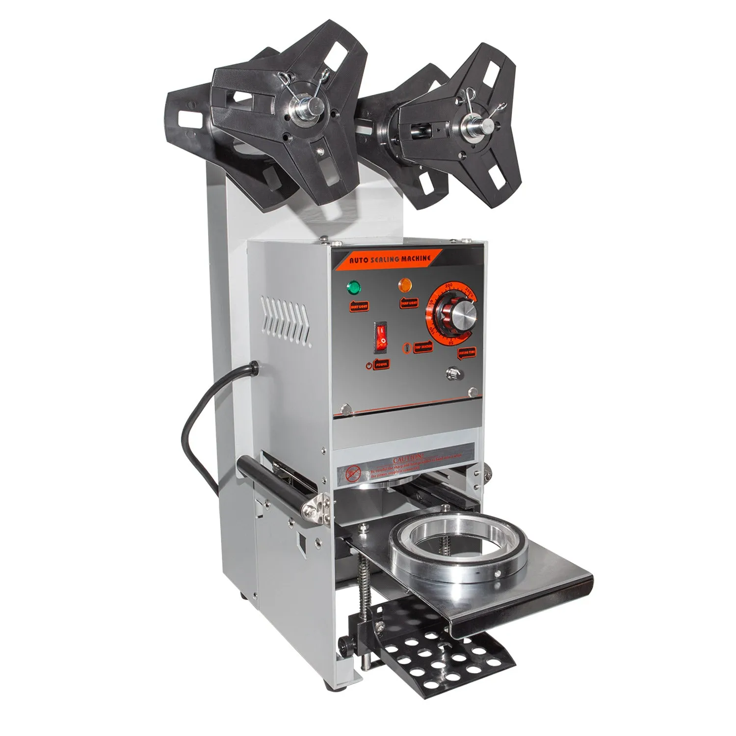 A-FWY690 Boba Cup Sealing Machine Commercial | Semi-Automatic Cup Sealer | 400-600 cups/h | Cups 3.5” & 3.7” (90 mm & 95 mm) diameter/ 6” (150 mm) max height