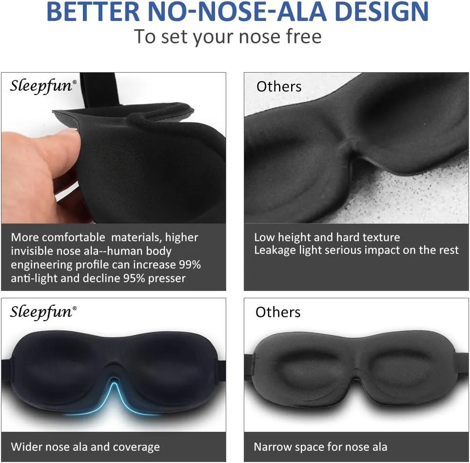 Cute Eye Mask Sleep Mask for Men Women Kids,2 Pack 3D Contoured Cup Sleeping Mask & Blindfold, Concave Molded Night Sleep Mask, Block Out Light (B-Stars, 1 Count (Pack of 1))
