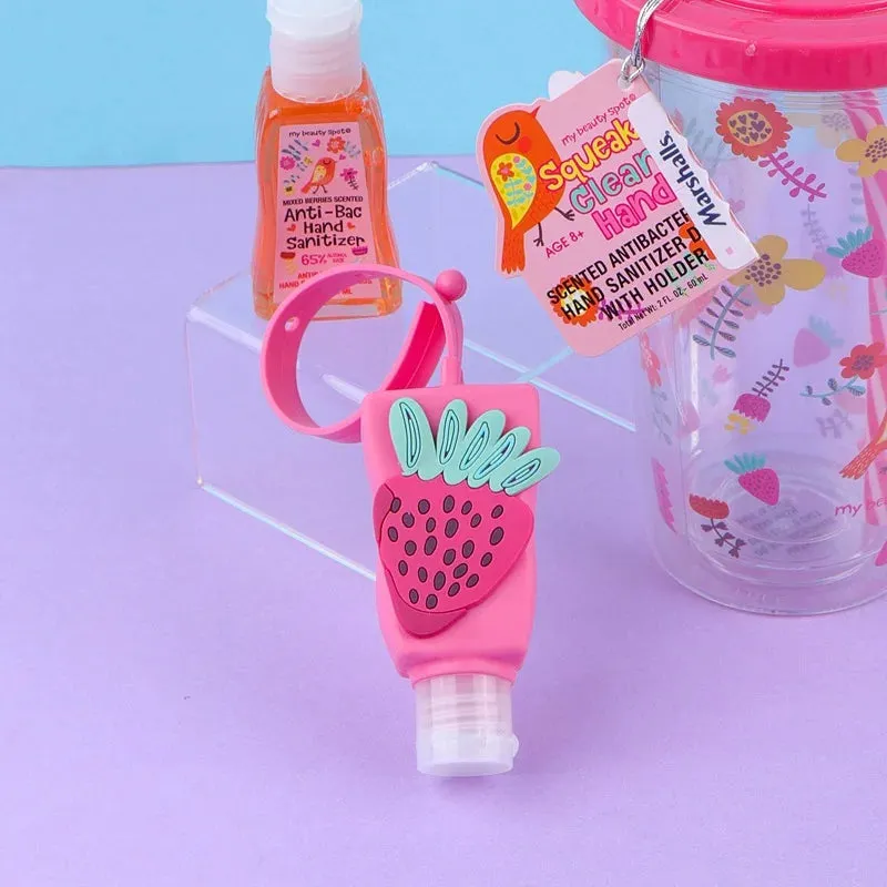 Double Layer ACRYLIC Cup With Hand Sanitizer - Fruits
