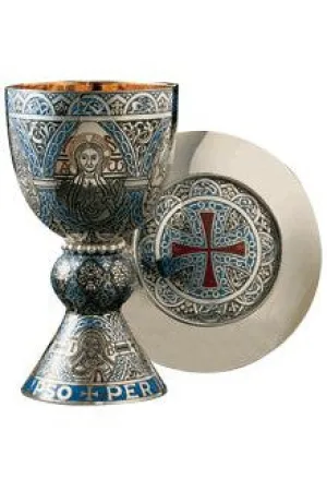 Fire Enamel Tassilo Chalice and Paten-EW2332