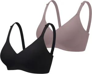 Gailife Smooth Wireless Bras for Women No Underwire Comfort Seamless Supportive Bra Raceback Push Up Bralettes Full Coverage