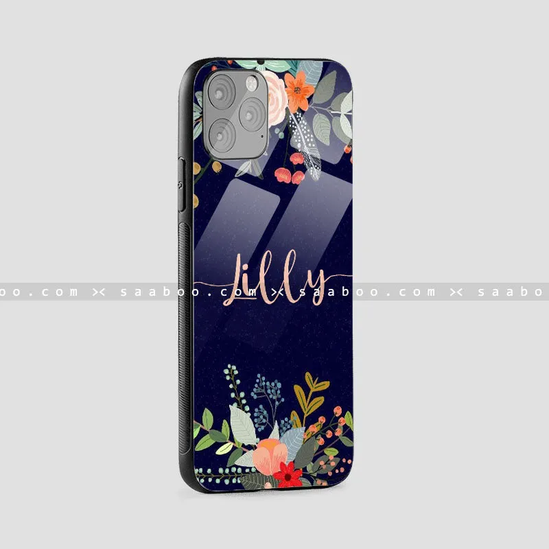 Glass Case With Flower Name