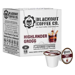 HIGHLANDER GROGG FLAVORED COFFEE PODS 18CT