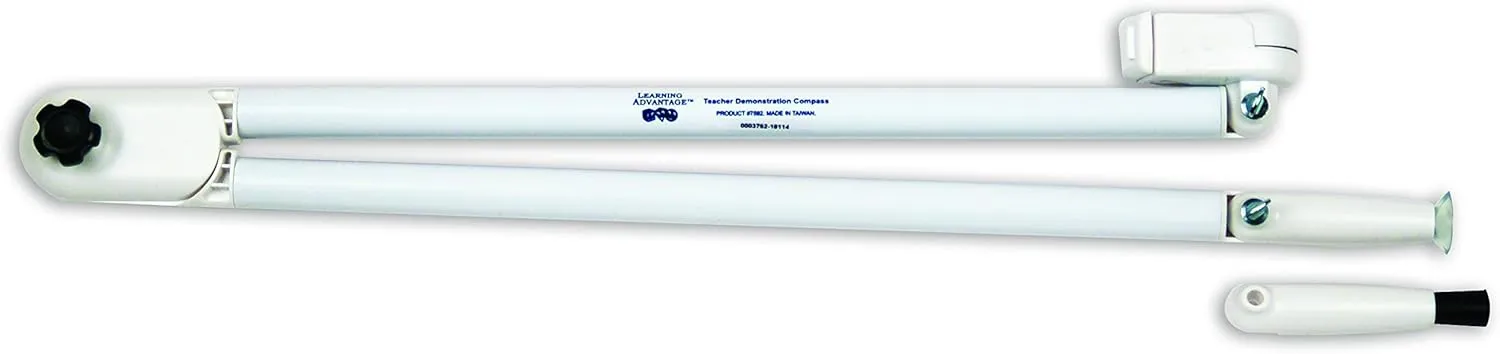 LEARNING ADVANTAGE Dry Erase Compass | Demonstration Tool for Teachers | White Board Accessories | Learn Angles and Shapes