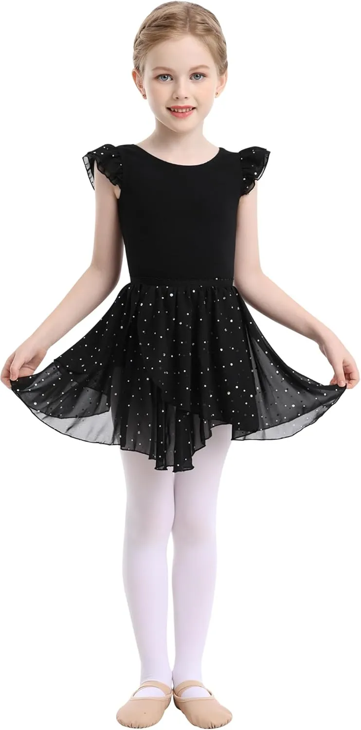 MdnMd Long Skirt Ballet Dance Leotards for Toddler Girls Ballerina Outfit Dress