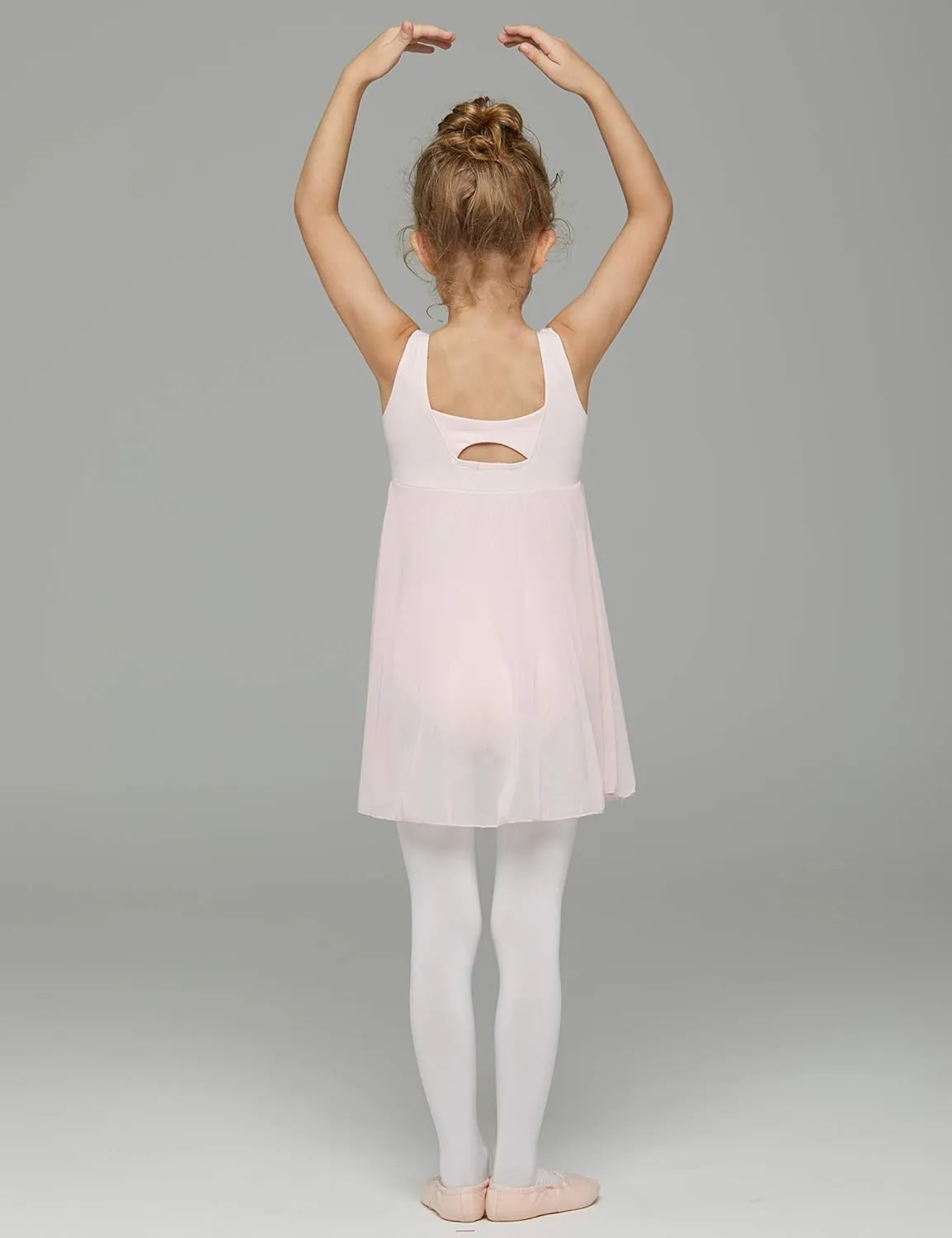 MdnMd Long Skirt Ballet Dance Leotards for Toddler Girls Ballerina Outfit Dress