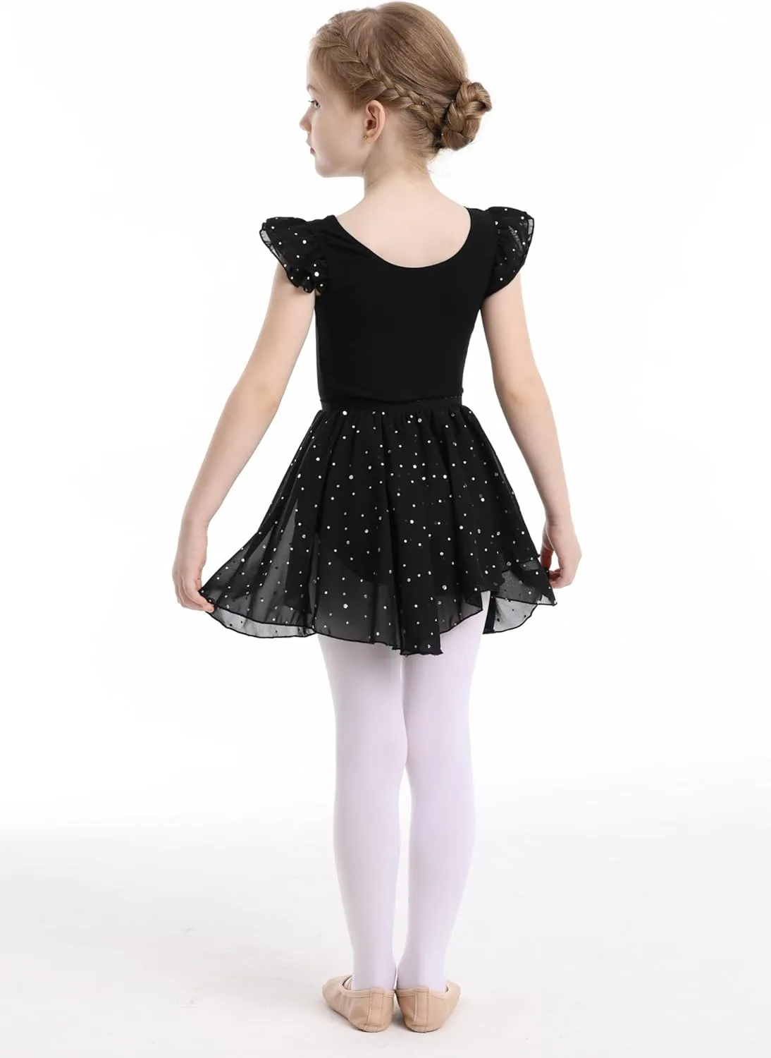 MdnMd Long Skirt Ballet Dance Leotards for Toddler Girls Ballerina Outfit Dress