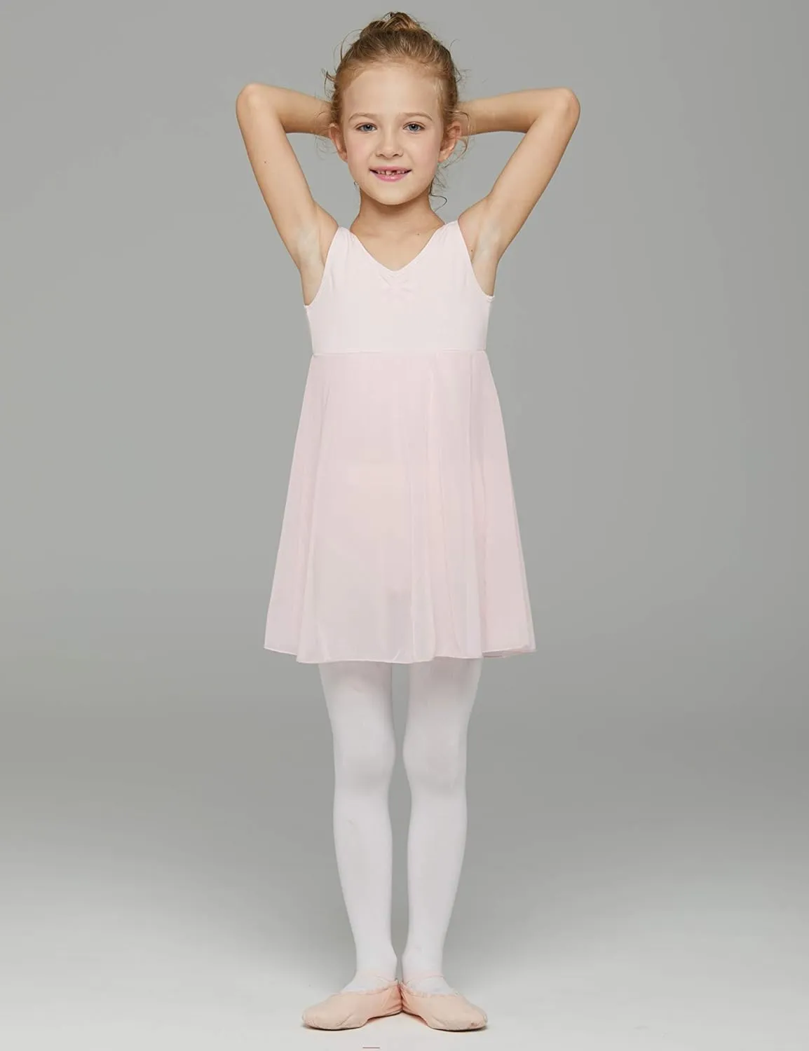 MdnMd Long Skirt Ballet Dance Leotards for Toddler Girls Ballerina Outfit Dress