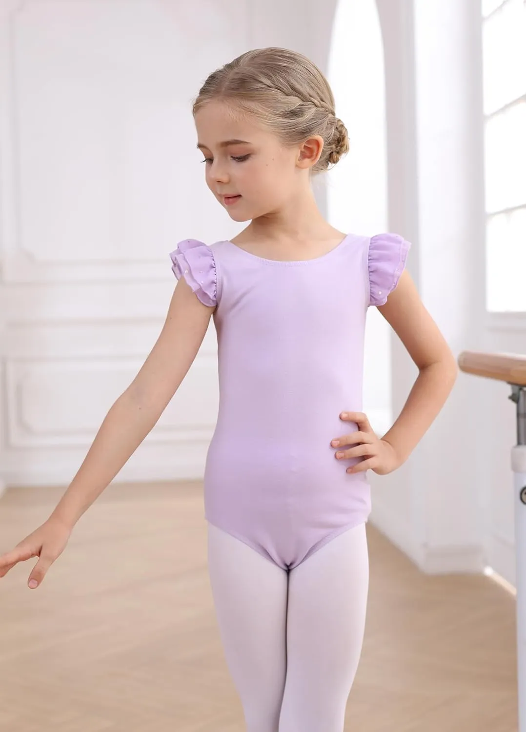 MdnMd Long Skirt Ballet Dance Leotards for Toddler Girls Ballerina Outfit Dress