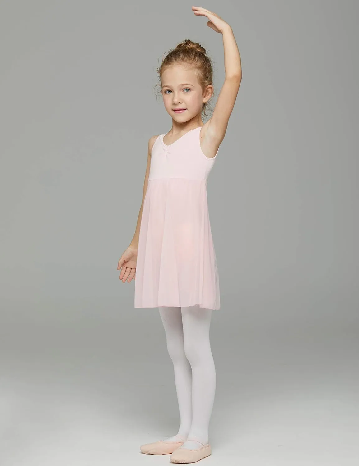 MdnMd Long Skirt Ballet Dance Leotards for Toddler Girls Ballerina Outfit Dress