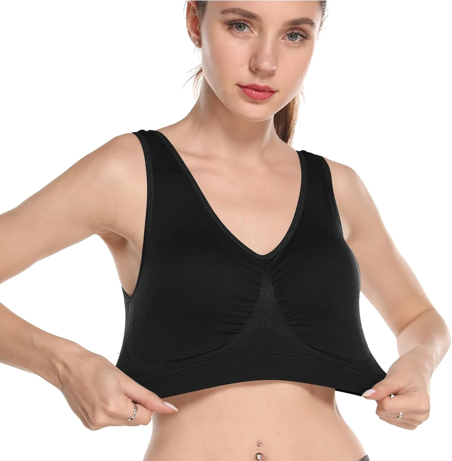 Onory 3 Pack Sports Bras for Women Wirefree Padded Workout Yoga Gym Fitness Bra Medium Support