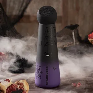 Purple Black Stainless Steel Halloween Spider Bottle (Starbucks China Halloween 2021 Edition)