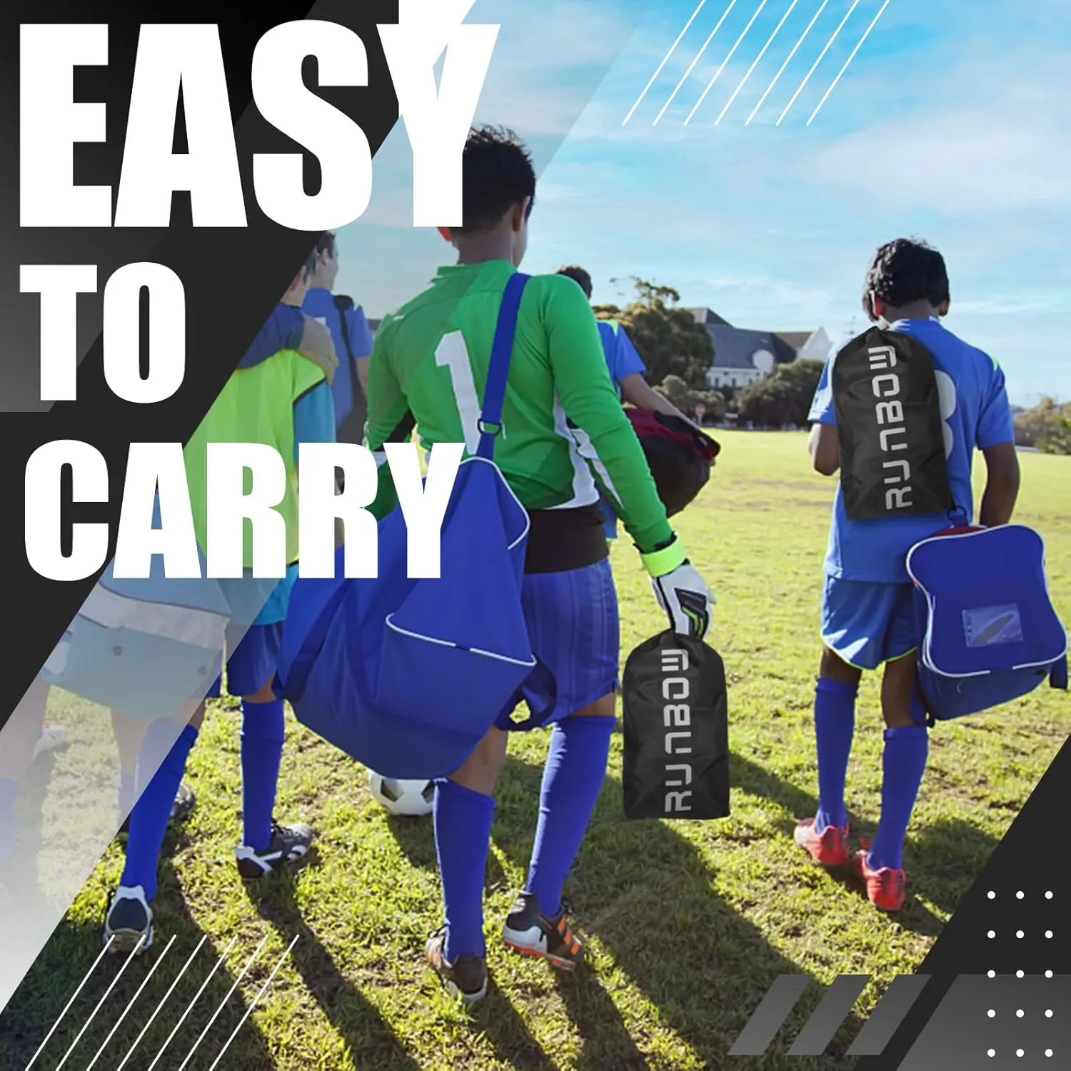 RUNBOW 6x4 ft Portable Kids Soccer Goal for Backyard Practice Soccer Net with Carry Bag