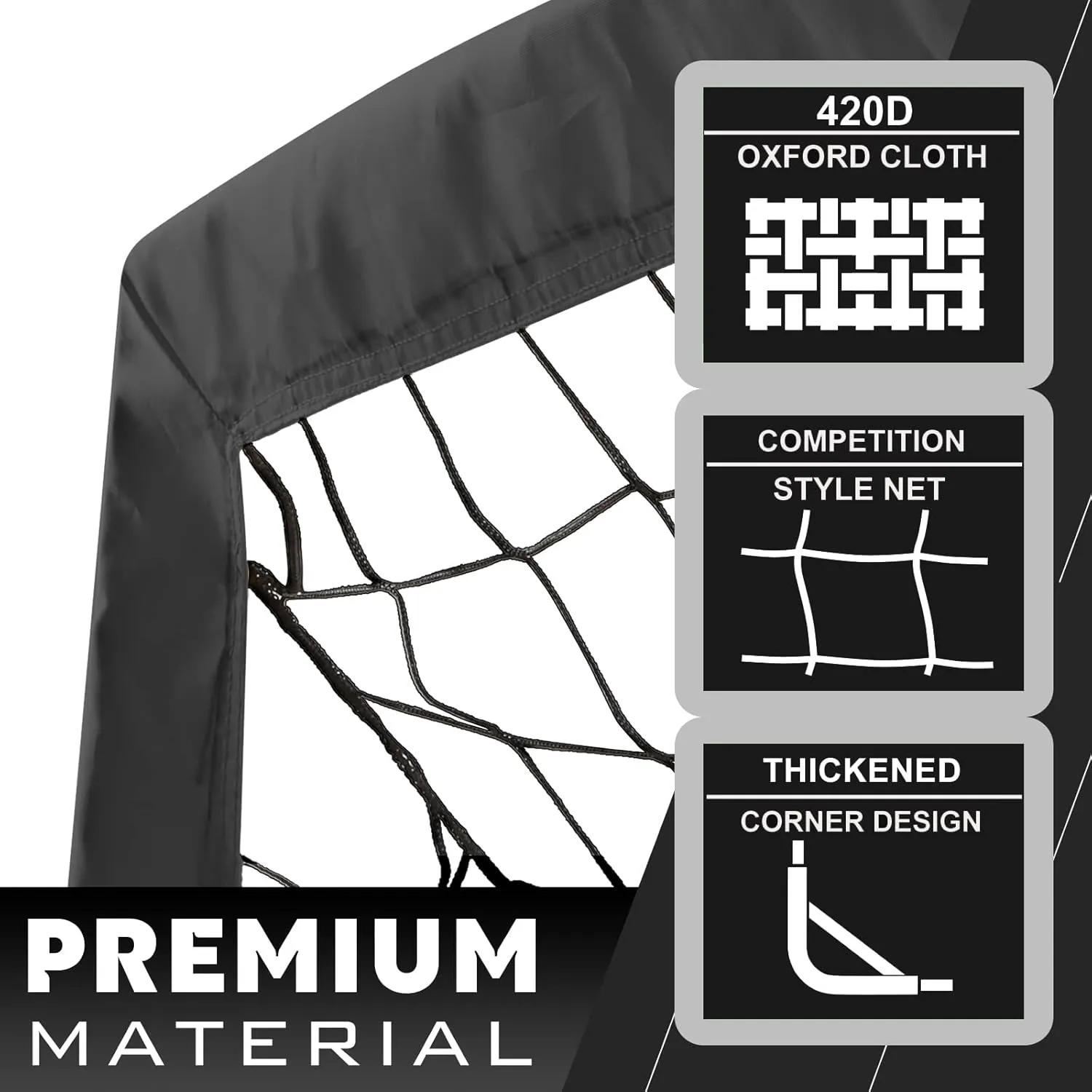 RUNBOW 6x4 ft Portable Kids Soccer Goal for Backyard Practice Soccer Net with Carry Bag