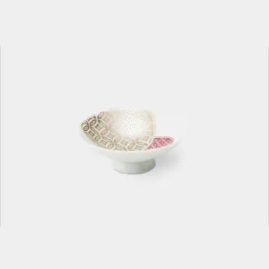 [SAKE CUP] RED GOLD CLOISONNE CREST | MINO WARES | MARUMO TAKAGI