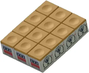 Silver Cup Camel Billiard Chalk Box of 12 USA