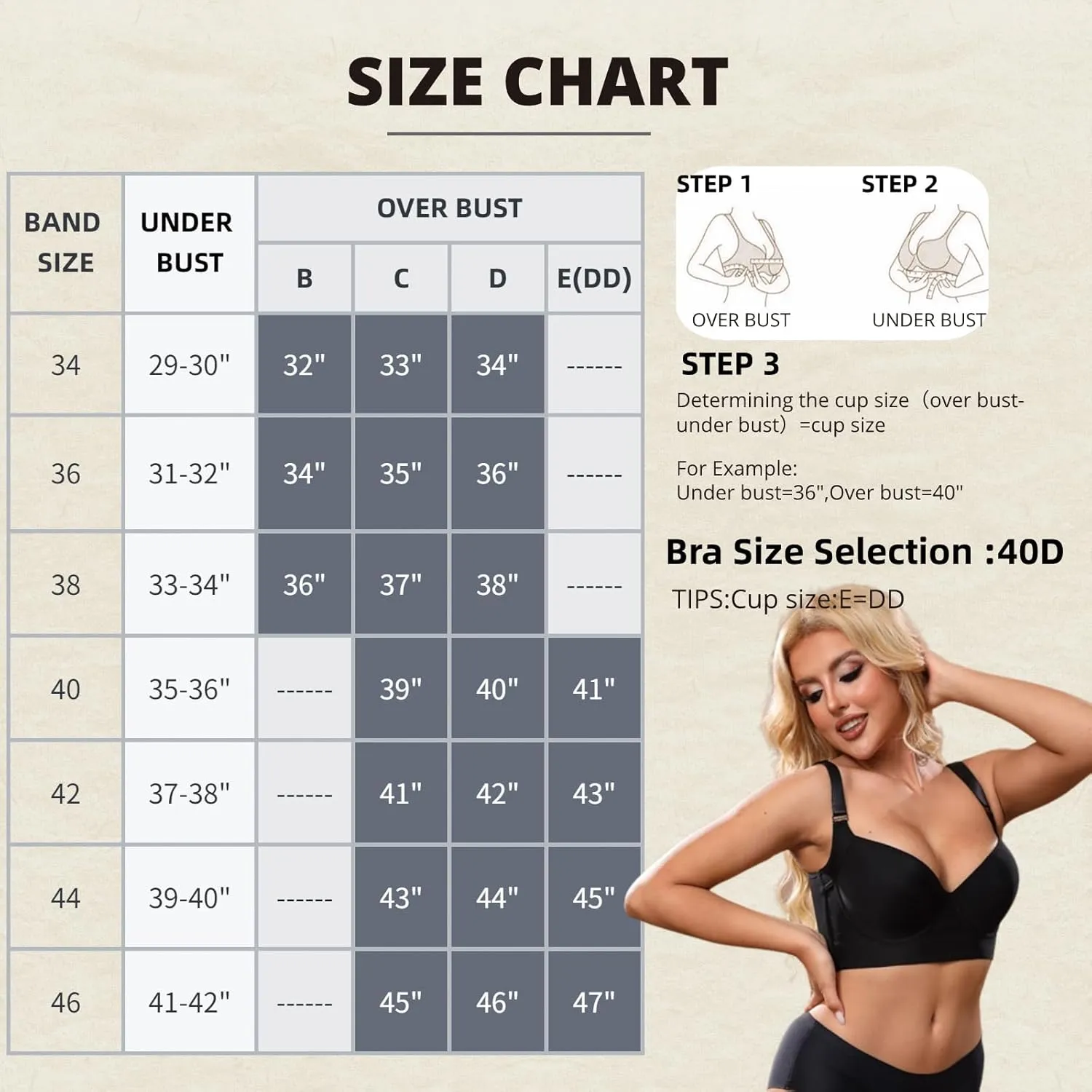 Super Push Up Bra Smoothing Back Fat Bra with Support Comfortable Seamless T Shirt Bra (34B-46DD)
