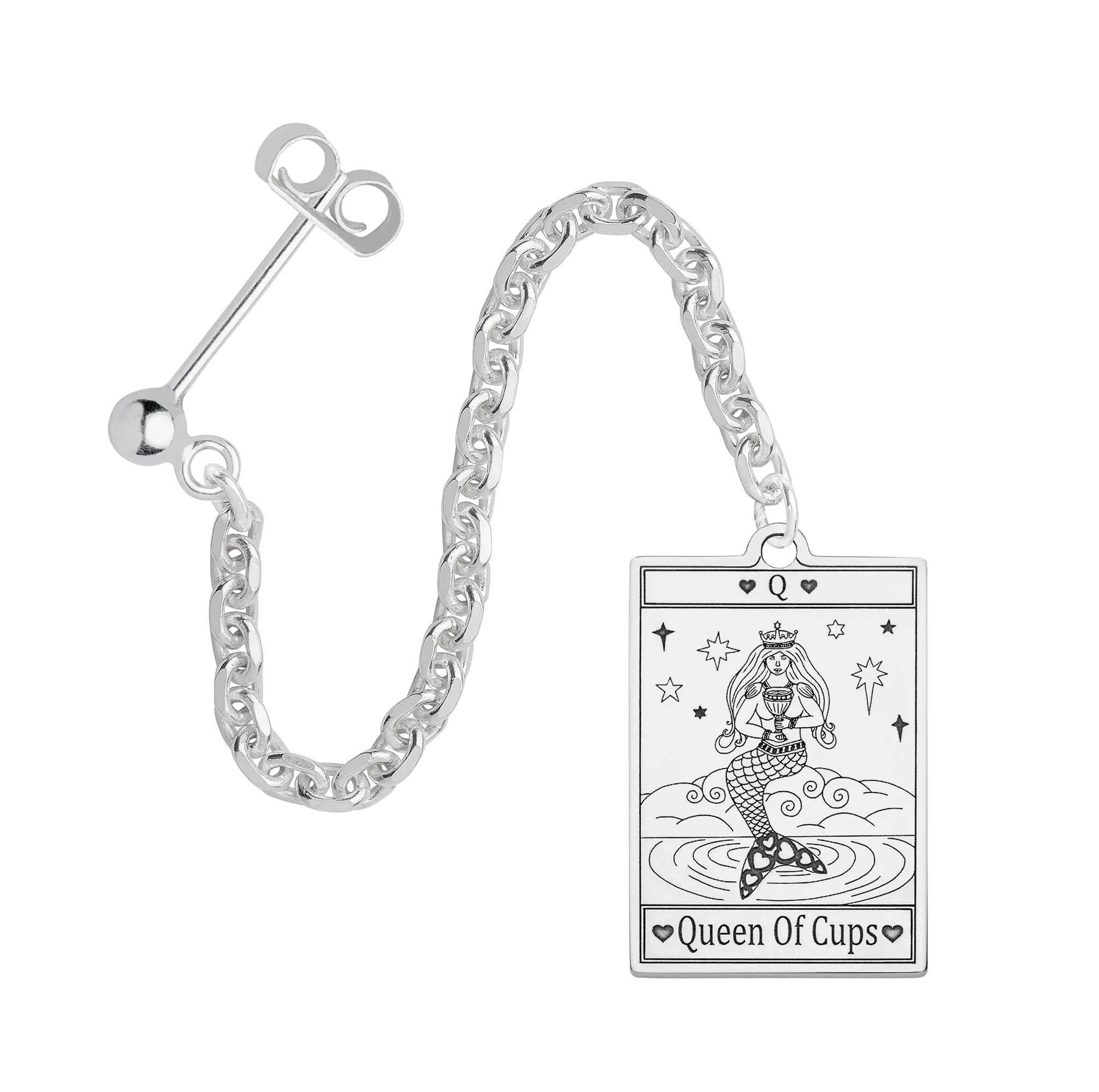 The Queen Of Cups Tarot Single Earring