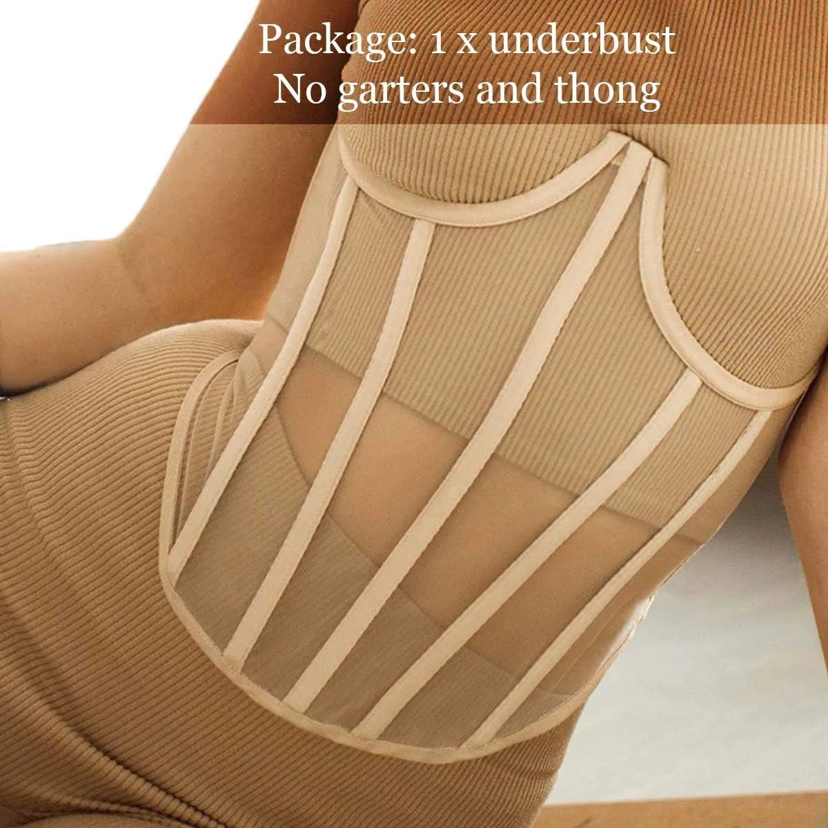 TOPMELON Lace Corset Belt Waist Corset Top Women Mesh Open Cup Lace Up Boned Bustier Underbust Corset Waist Cincher Corset