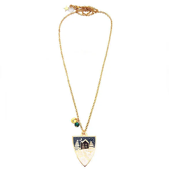Winter Personalised Pendant - Gold